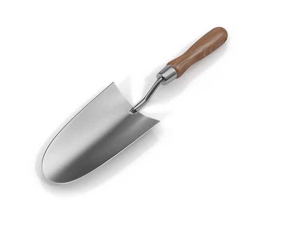 A Metal Shovel With A Wooden Handle