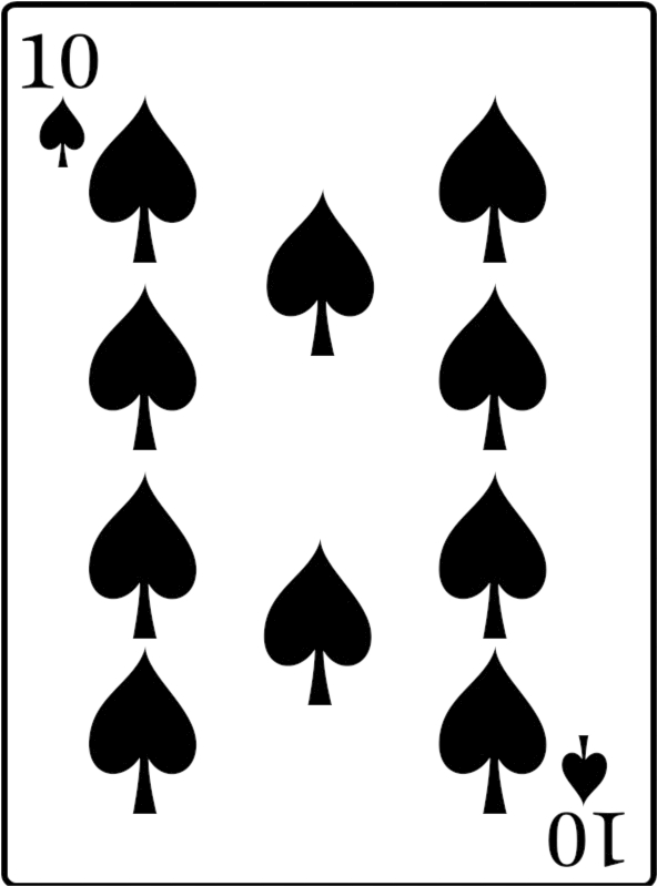 A Card With Black Symbols