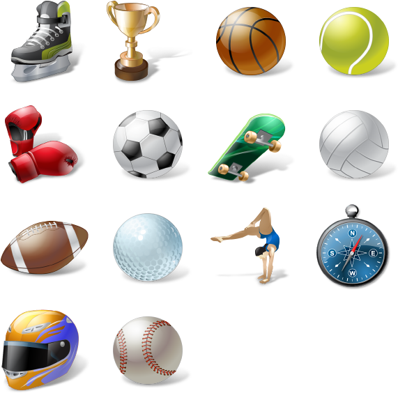 A Collection Of Sports Objects