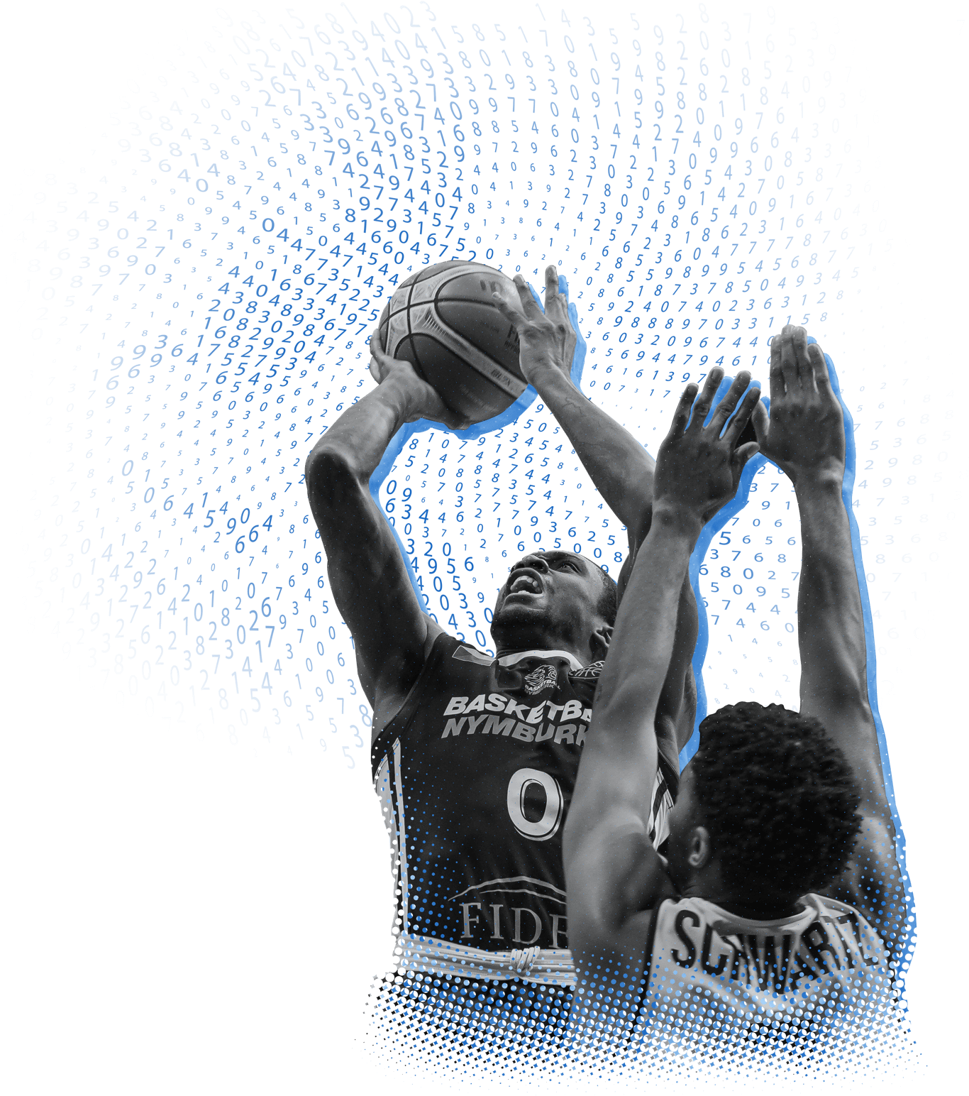 A Basketball Players Reaching For A Ball