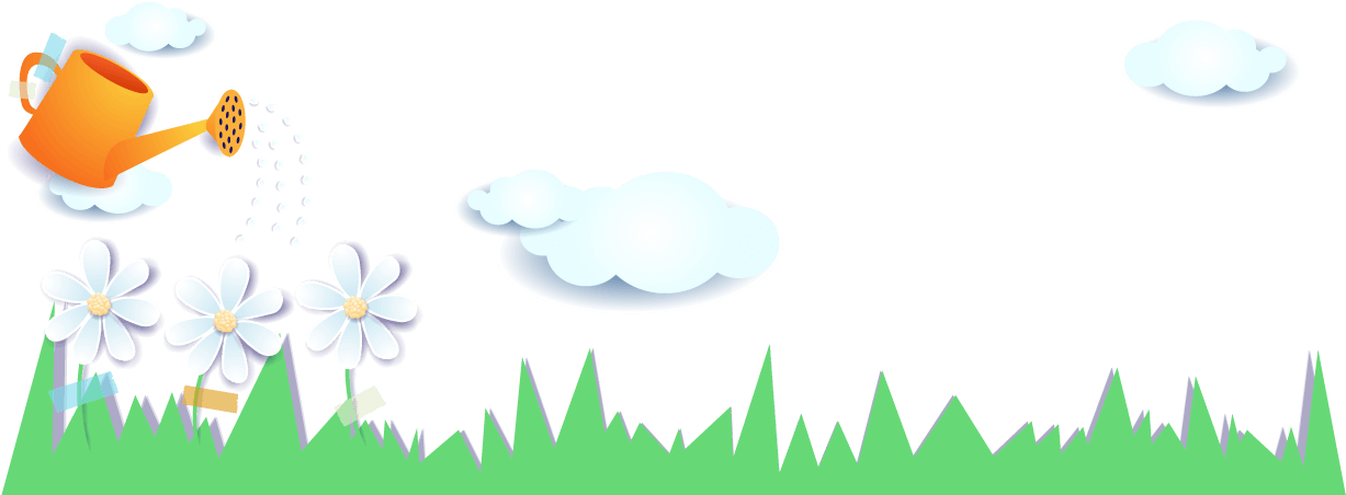 A White Cloud And Green Grass