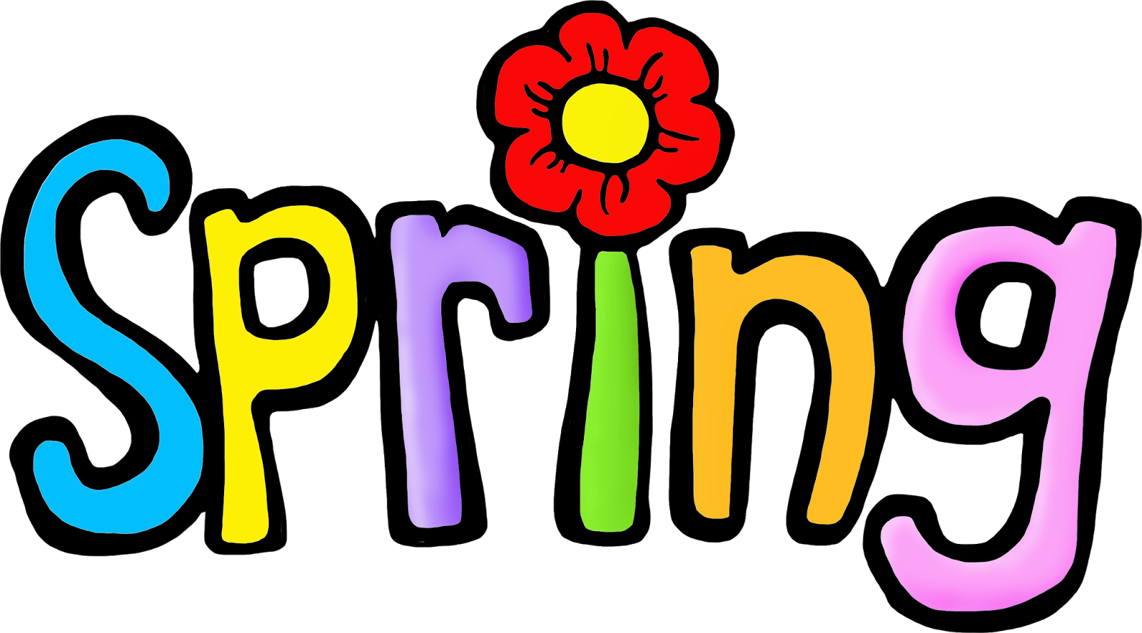 A Colorful Text With A Flower