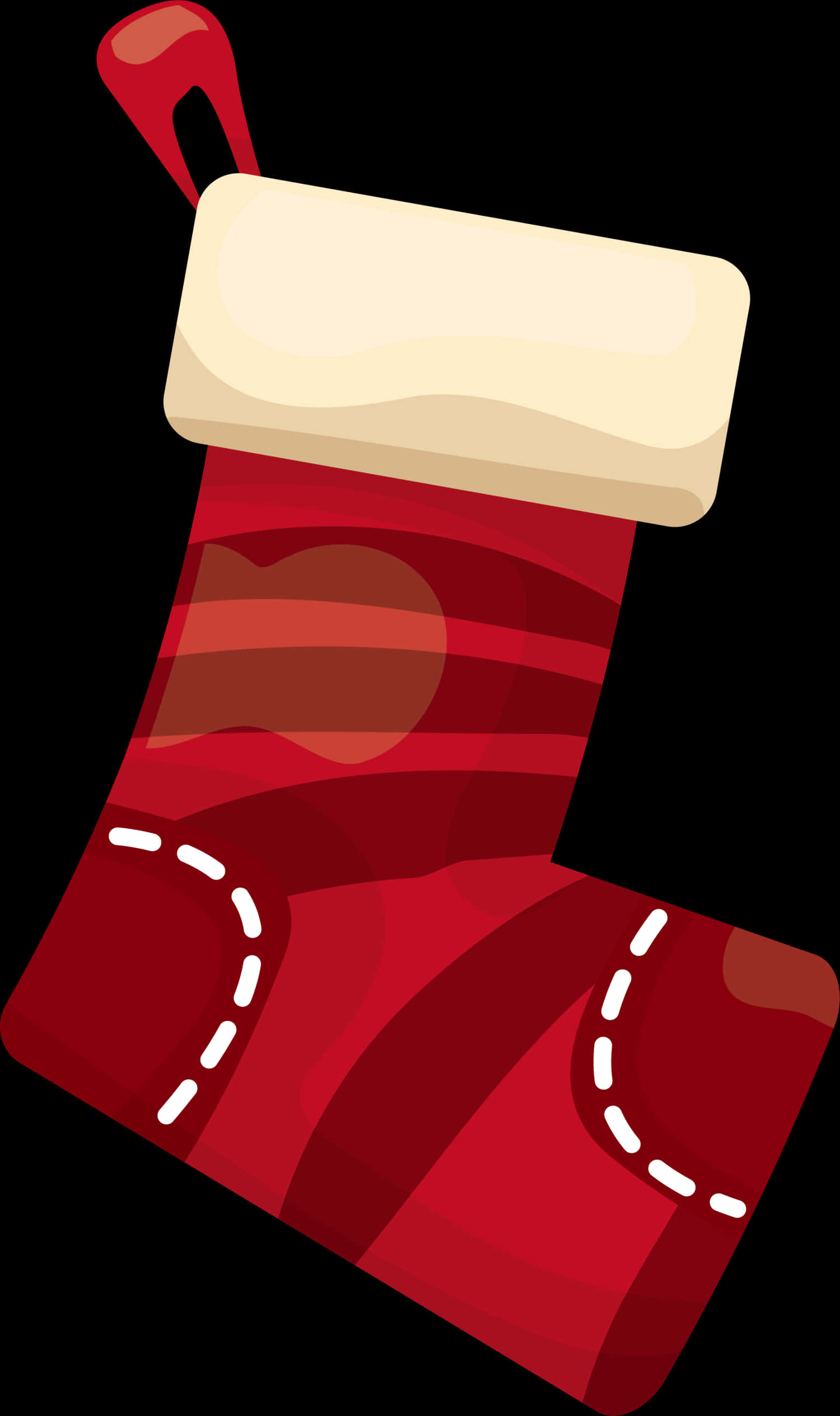 A Red And White Stocking