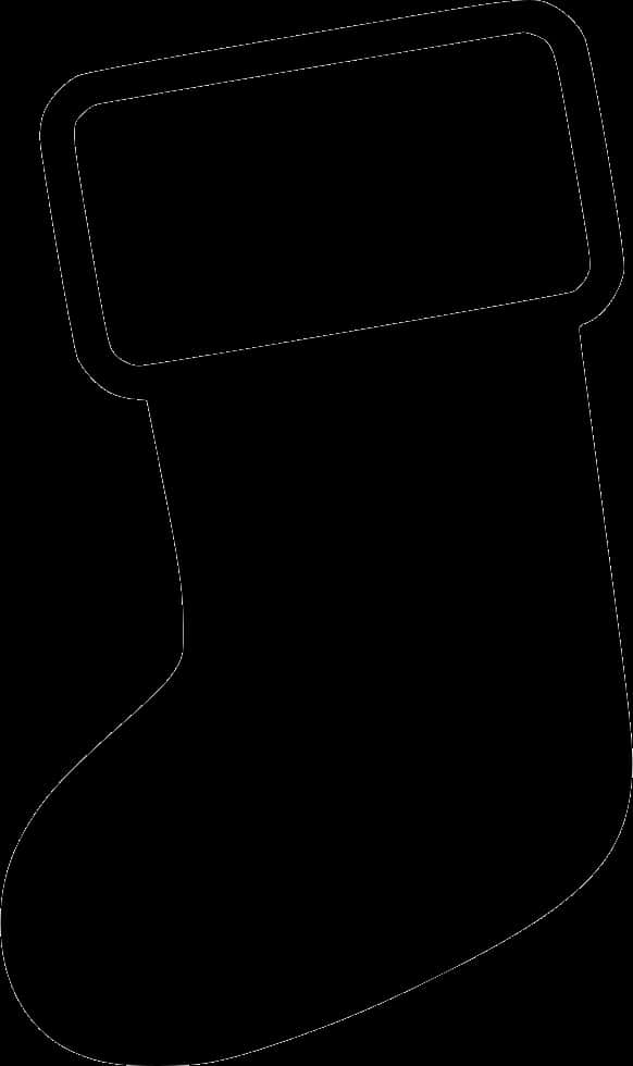 A Black And White Outline Of A Christmas Stocking