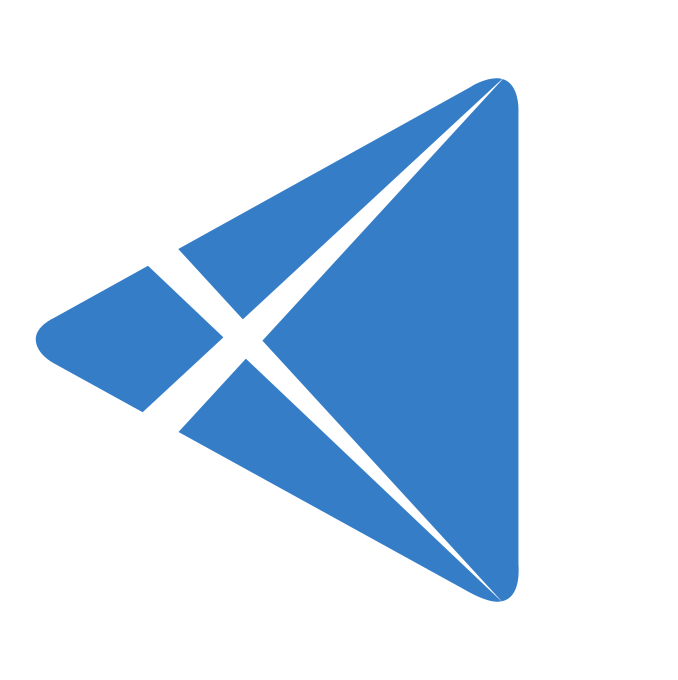 A Blue Triangle With X In The Middle