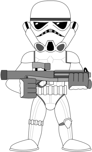 A Cartoon Character Holding A Gun