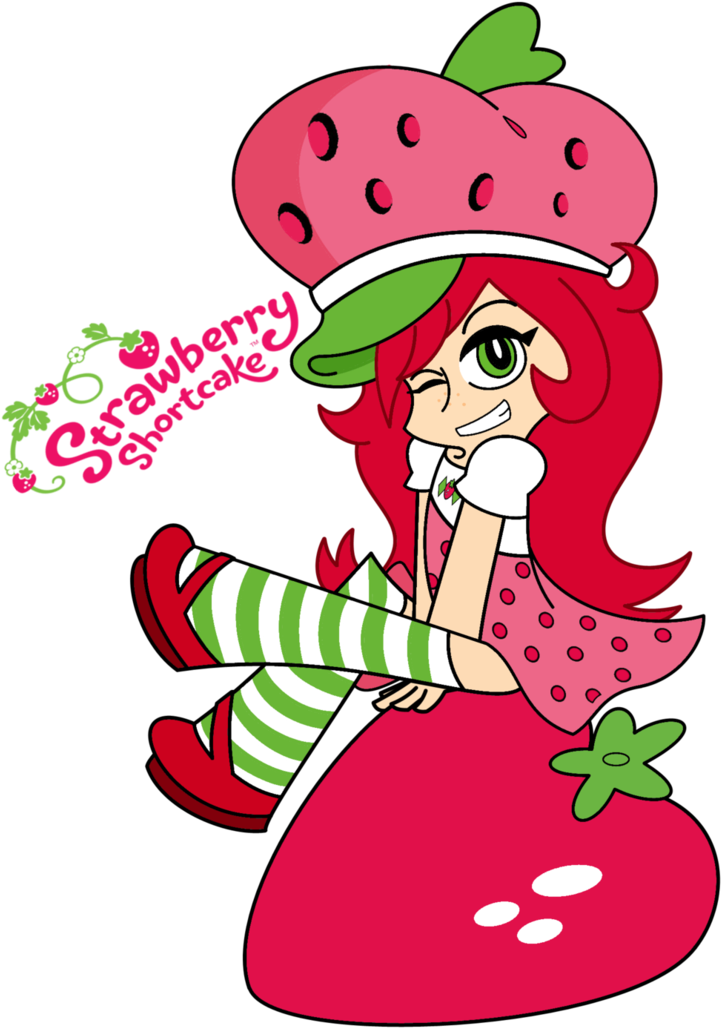 Cartoon Girl In A Strawberry Garment