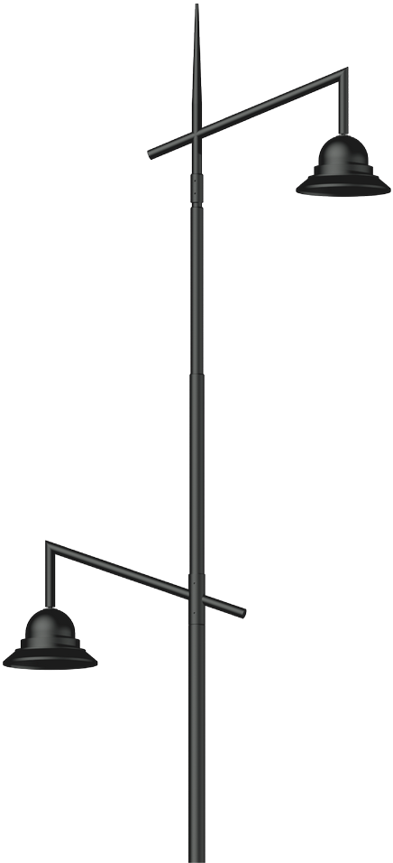 A Black Lamp With A Black Background