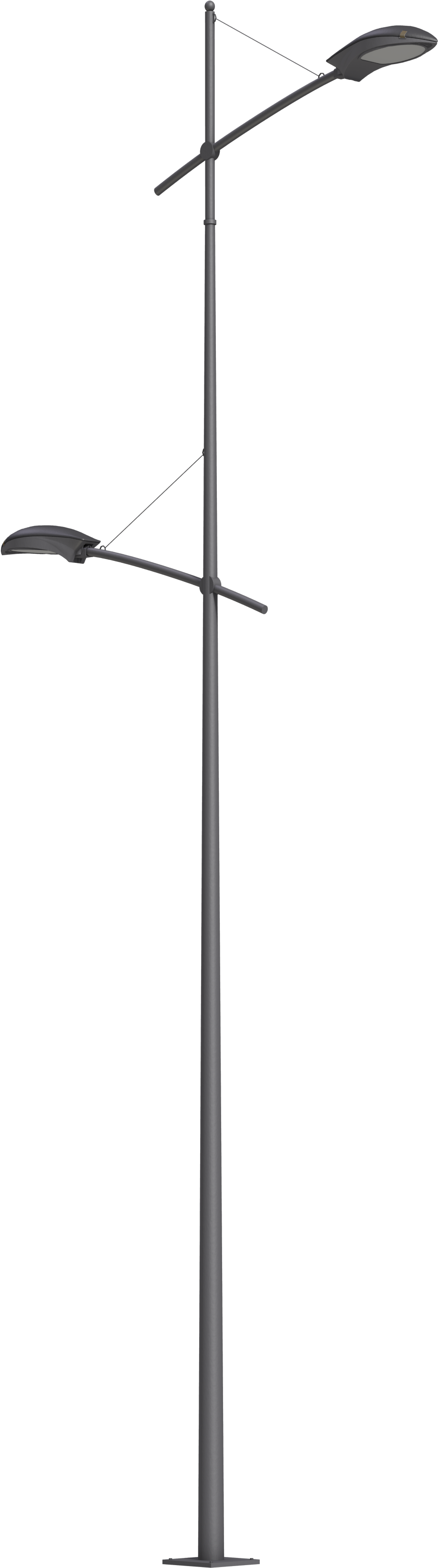 A Light Pole With A Street Light