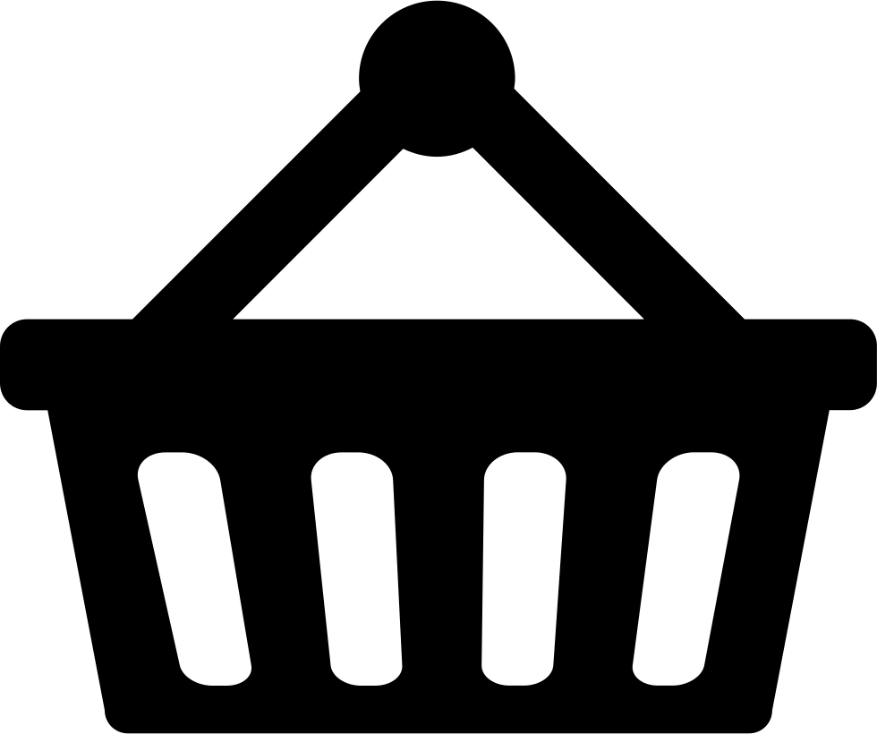 A Black Shopping Basket With A Handle