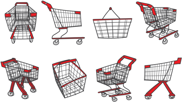 A Group Of Shopping Carts