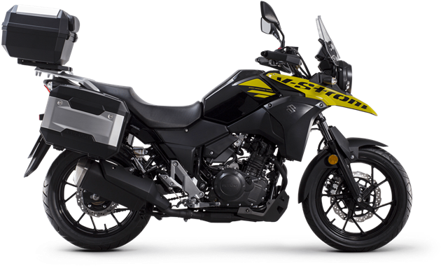 A Black And Yellow Motorcycle