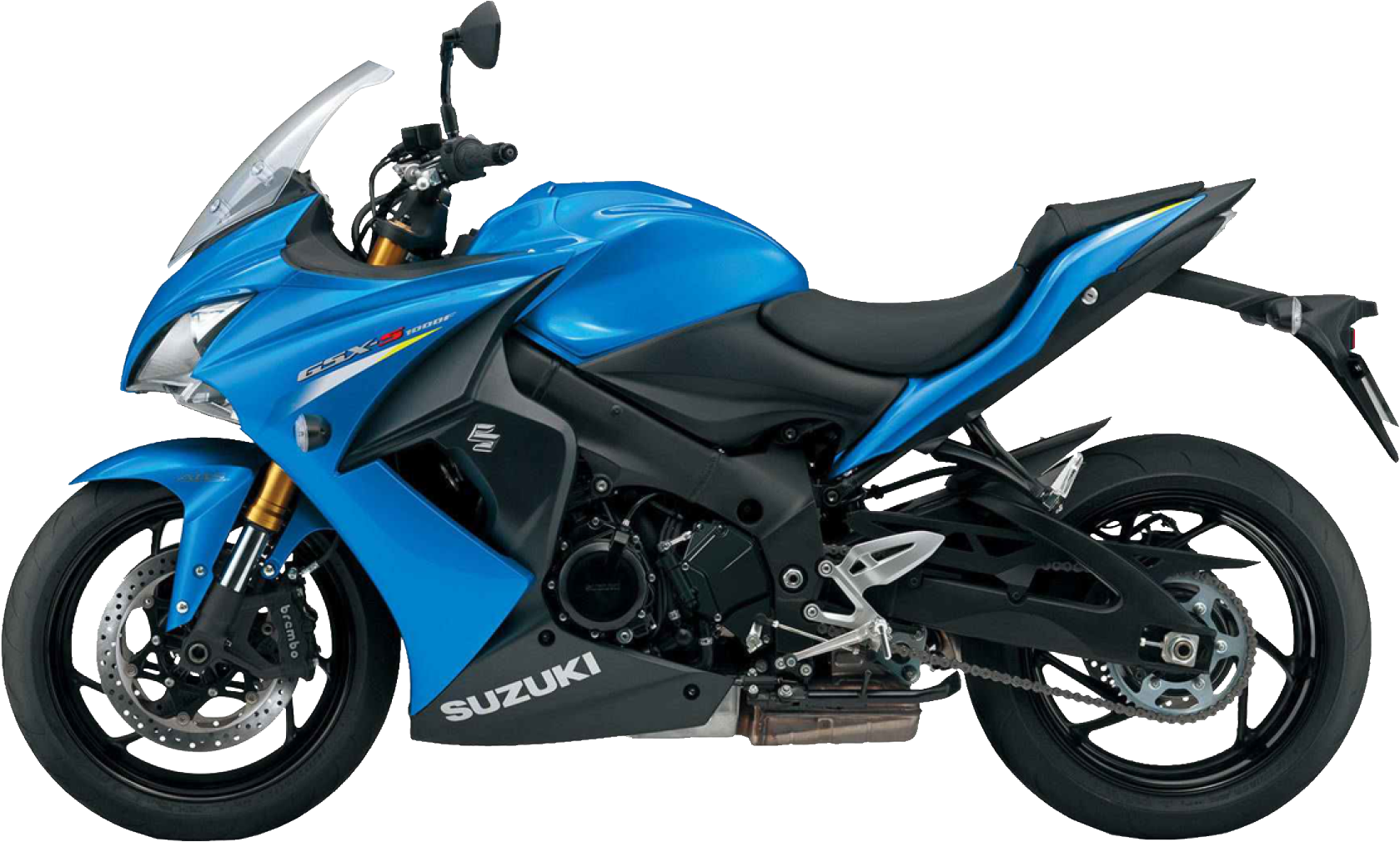 A Blue And Black Motorcycle