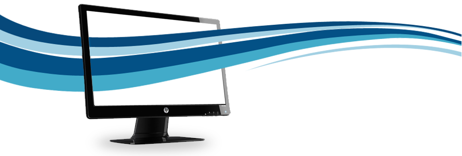 A Computer Monitor With Blue Lines