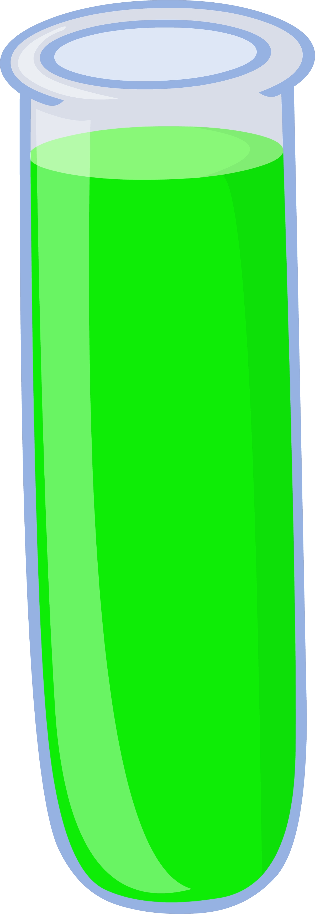 A Green Rectangular Object With Blue Edges