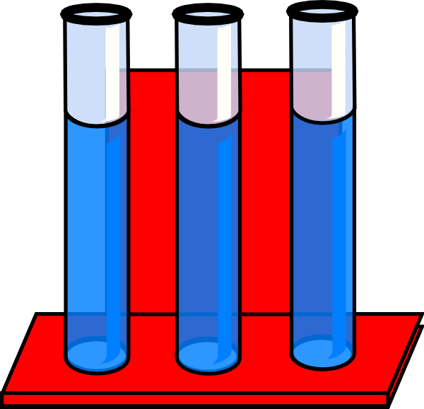 A Group Of Test Tubes On A Red Stand