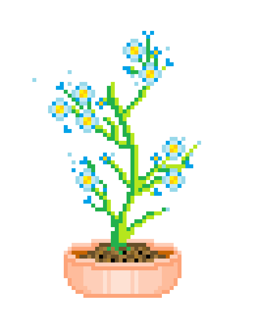A Pixel Art Of A Plant
