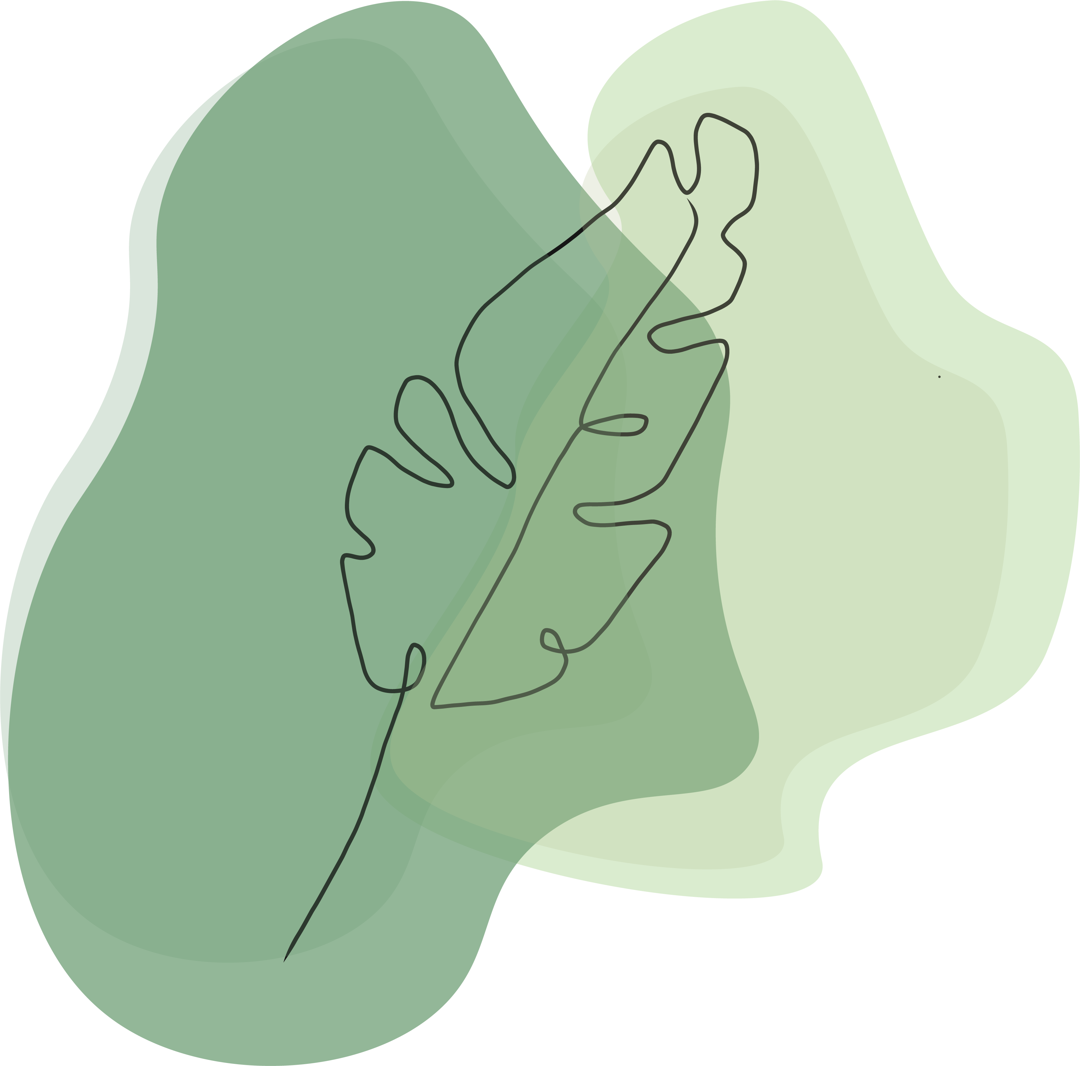 A Leaf With Green Gradients