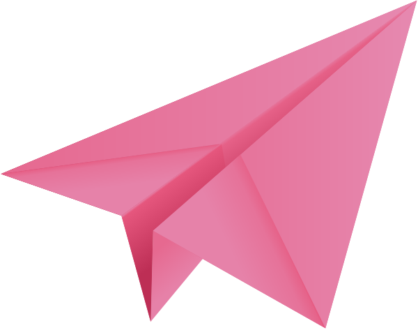 A Pink Paper Airplane On A Black Background