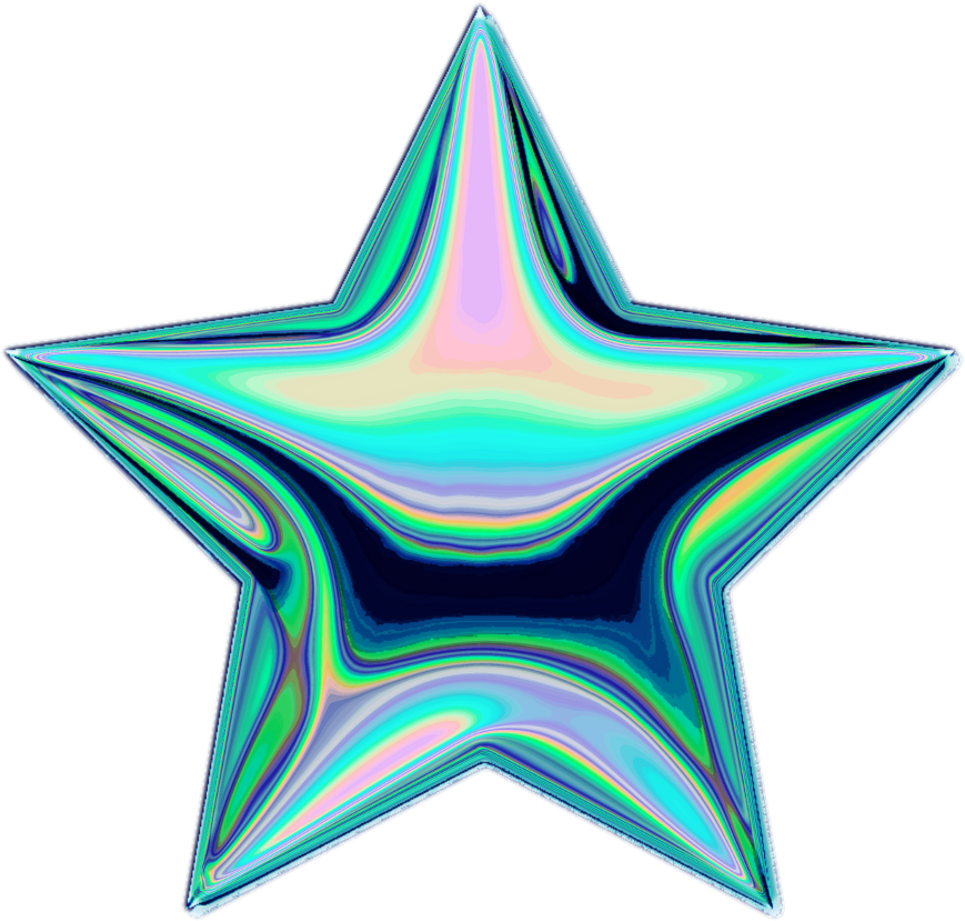 A Colorful Star On A Black Background