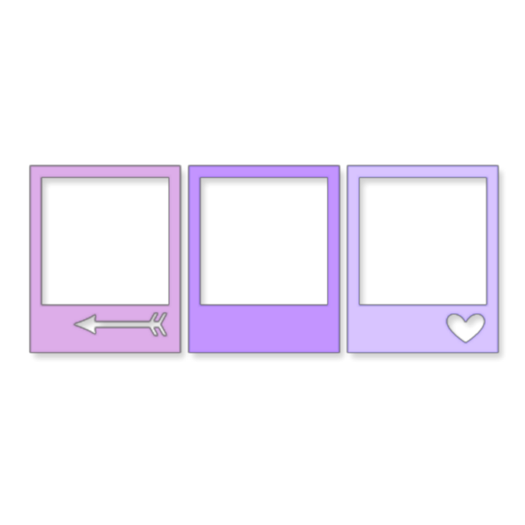 A Purple And Black Photo Frames