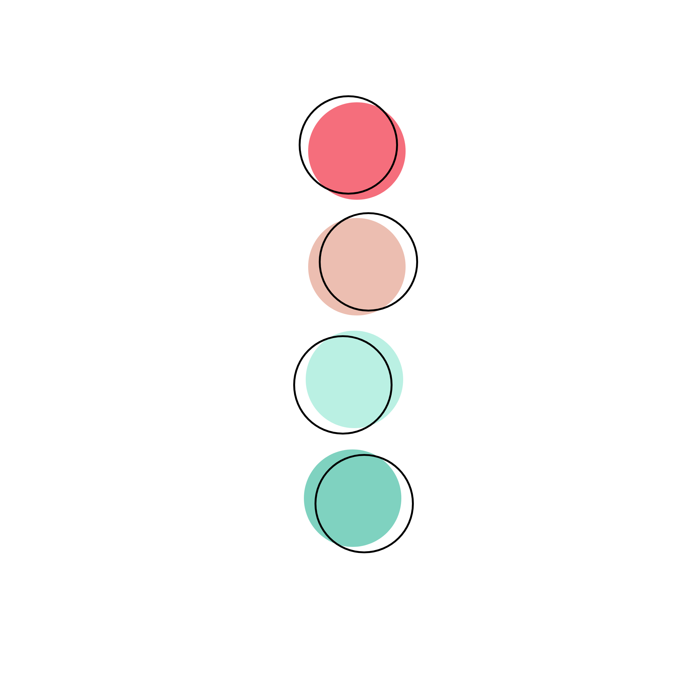 A Group Of Colorful Circles