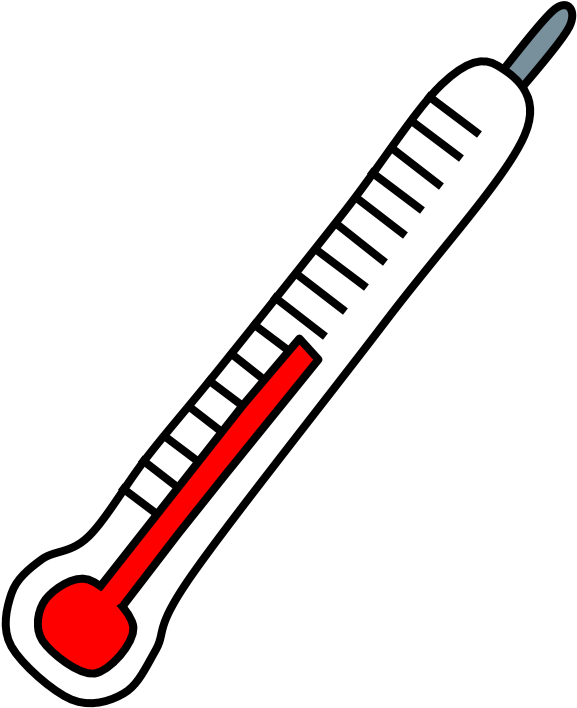 A Thermometer With A Red Stripe