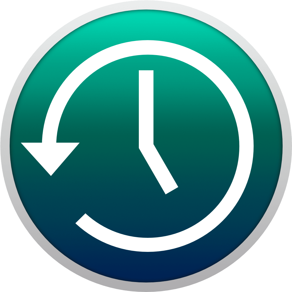A Green And White Circle With A Clock And Arrow