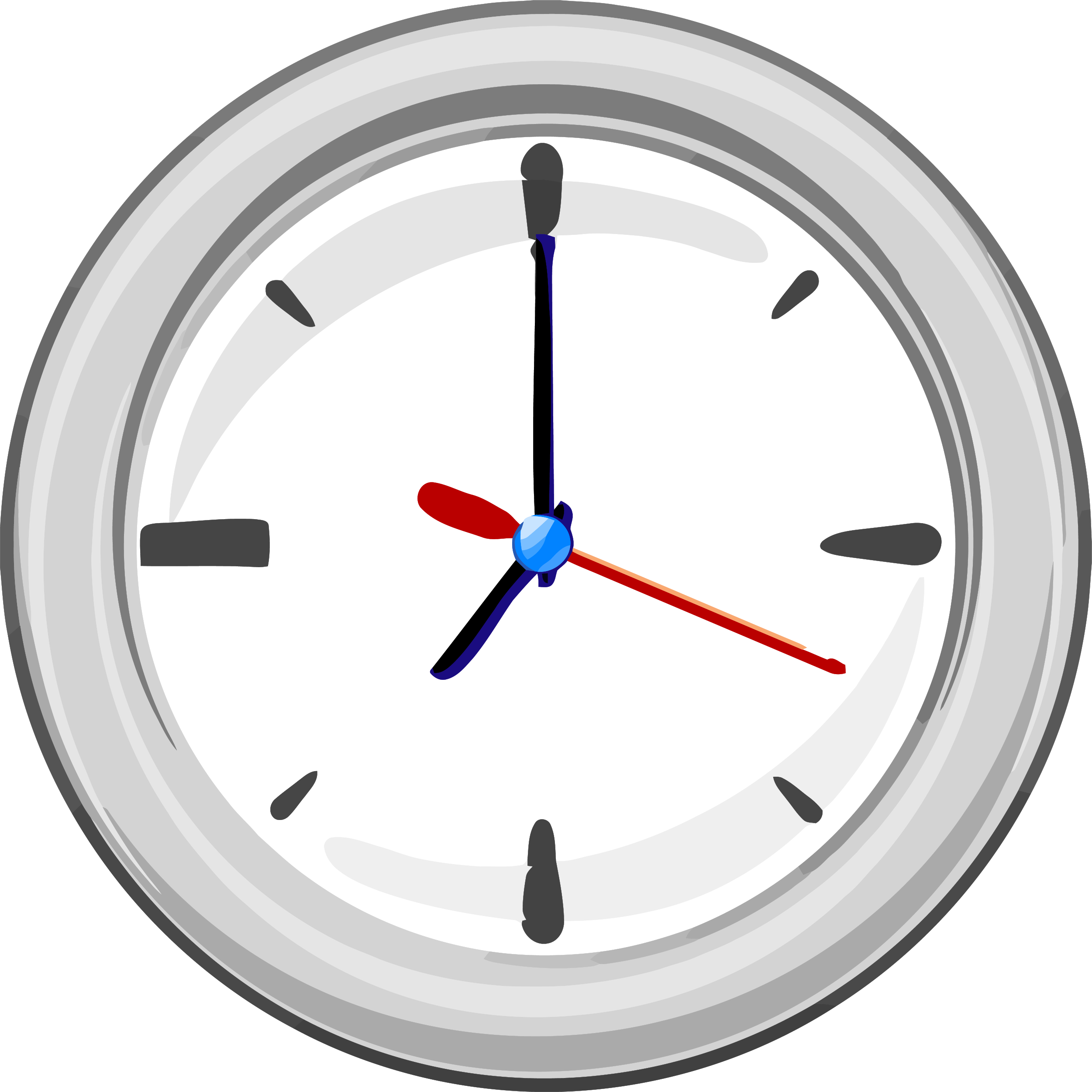 A Clock With A Black And Red Hand