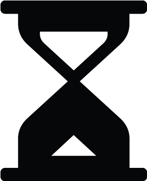 A Black Hourglass With A Black Background
