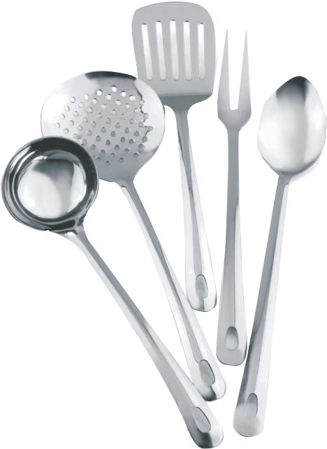 A Group Of Silver Utensils
