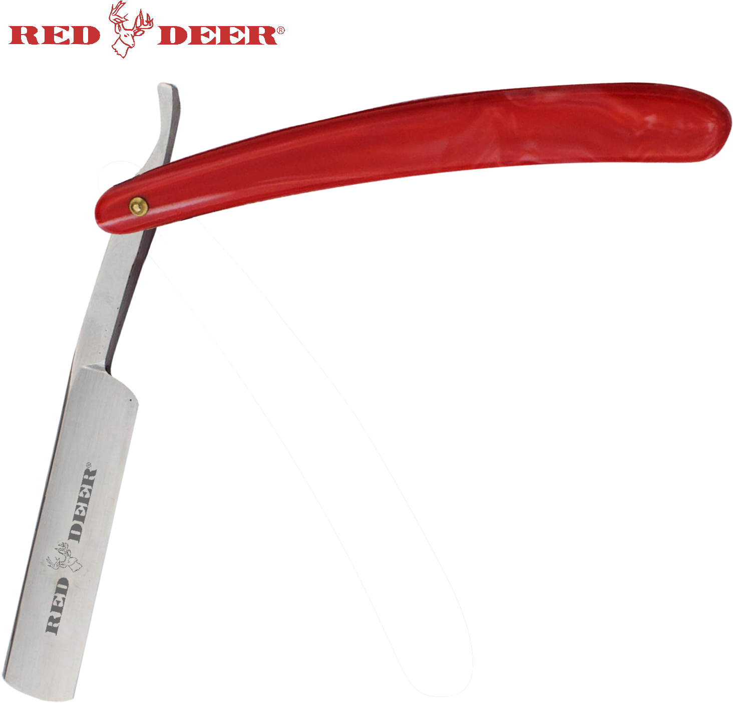 A Straight Razor With A Red Handle