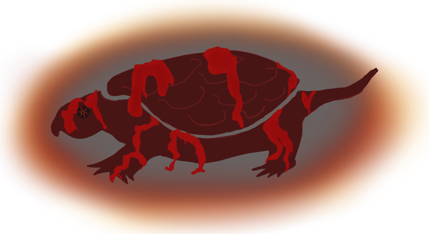 A Red Turtle With A Brain