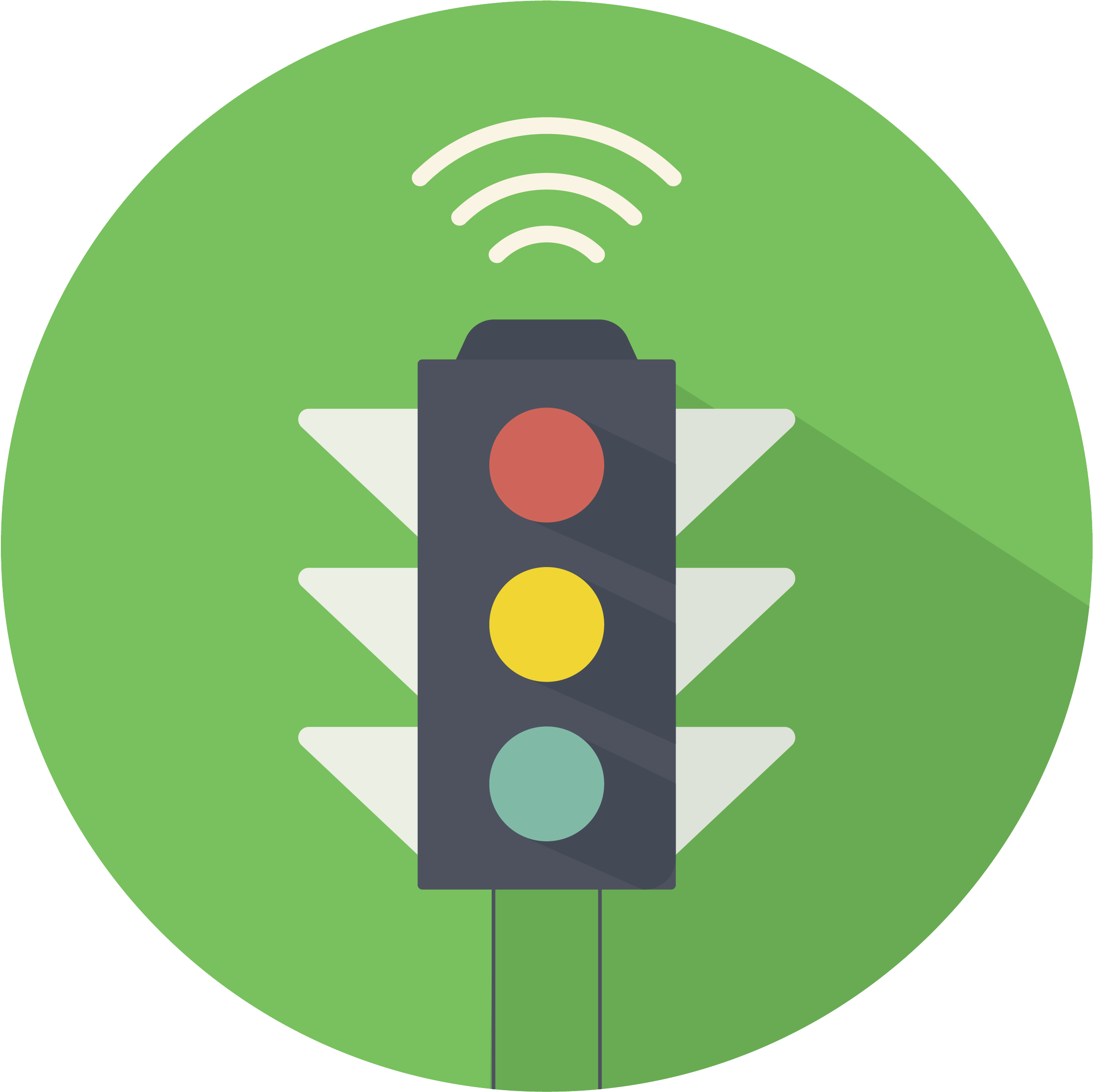 A Traffic Light With Signal