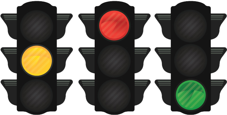 A Traffic Light With A Red Light