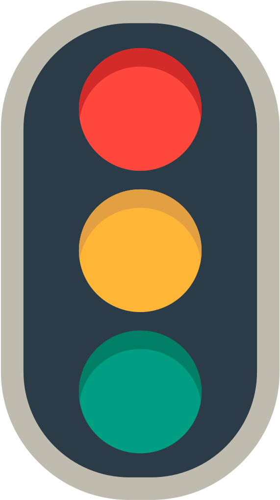 A Traffic Light With A Red Yellow And Green Circle
