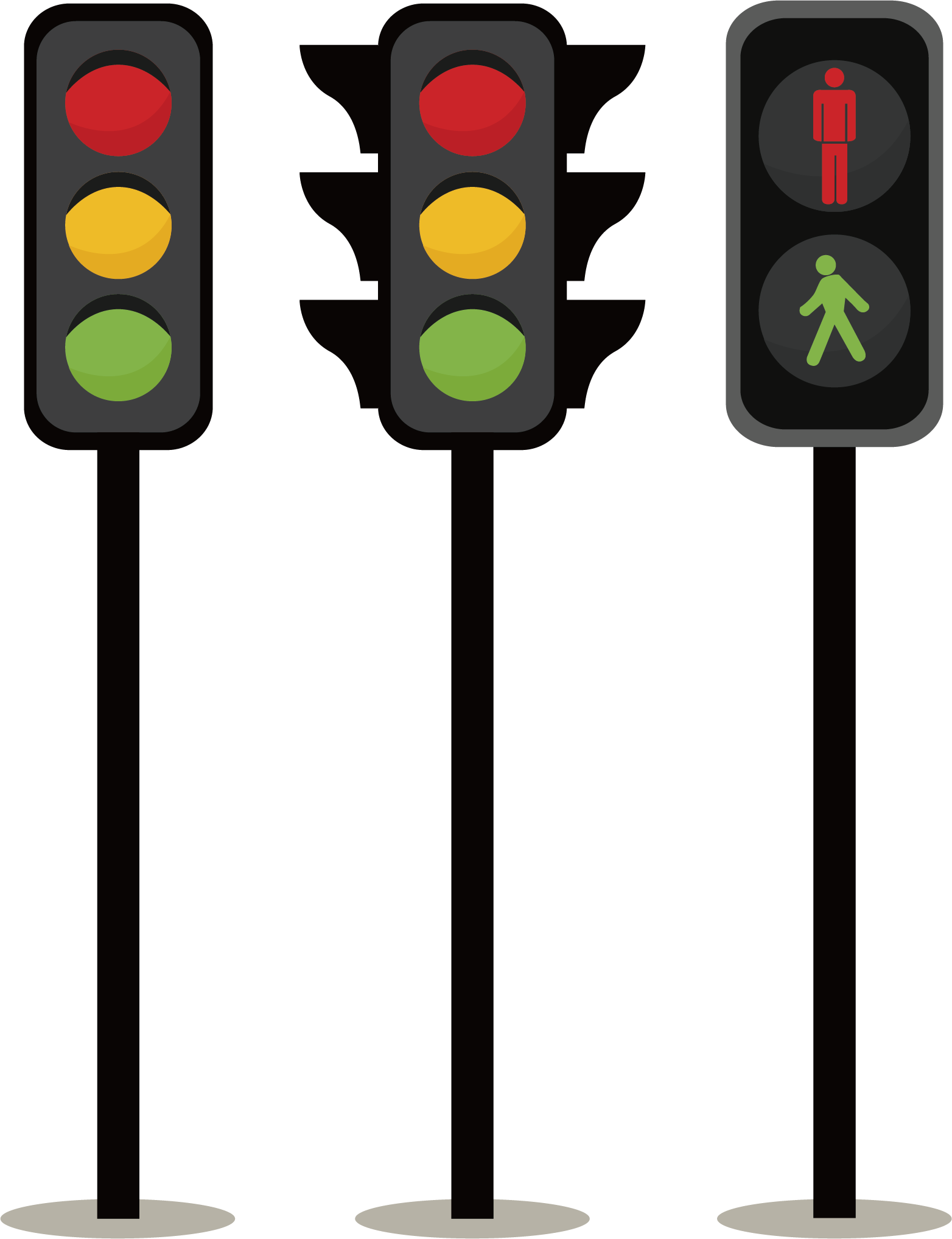 A Group Of Traffic Lights