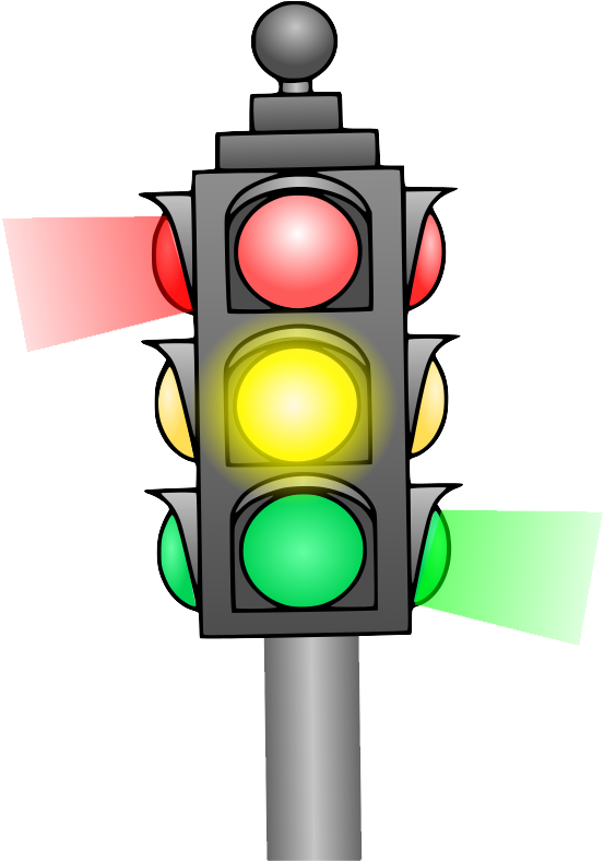 A Traffic Light With Different Colored Lights