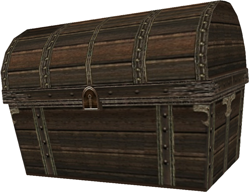 A Wooden Chest With A Lock