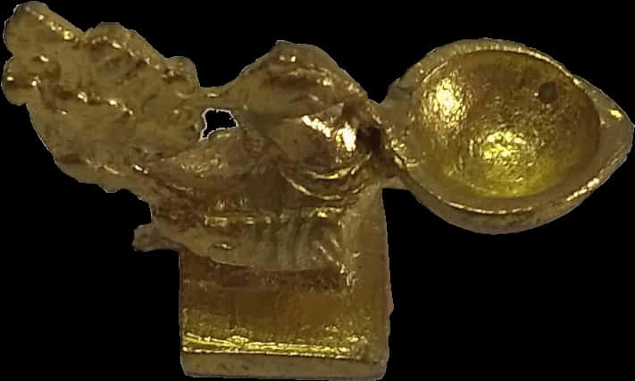A Gold Statue Of An Elephant
