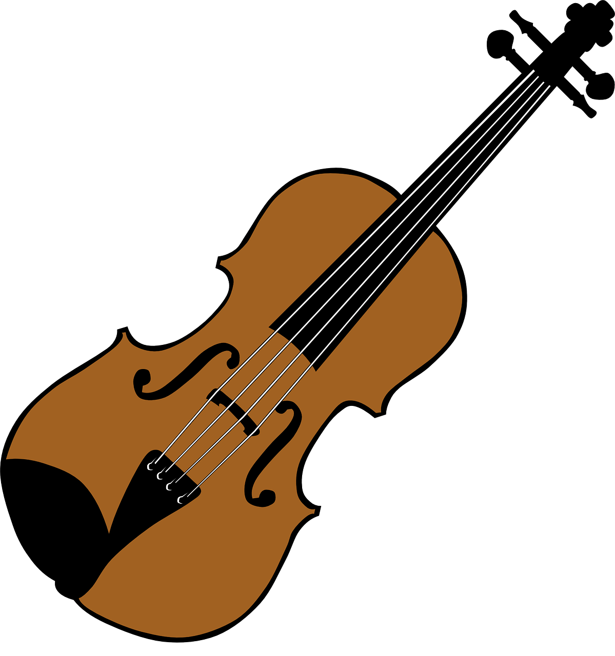 A Brown And Black Violin