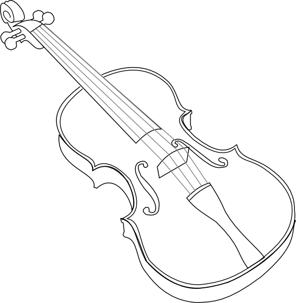 A White And Black Image Of A Violin