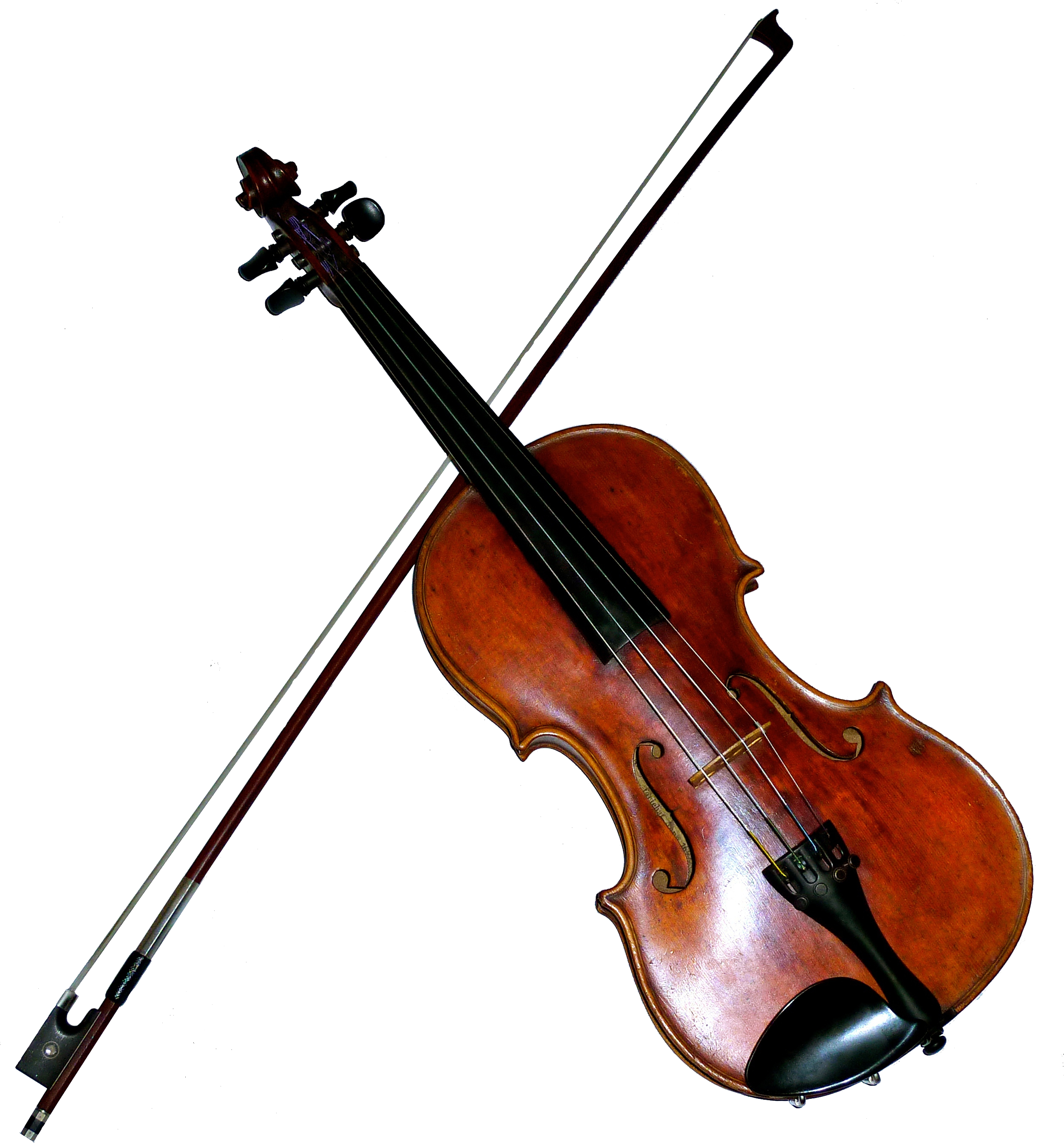 A Violin Lying On A Black Background