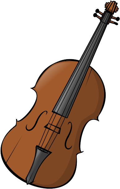 A Cartoon Of A Violin