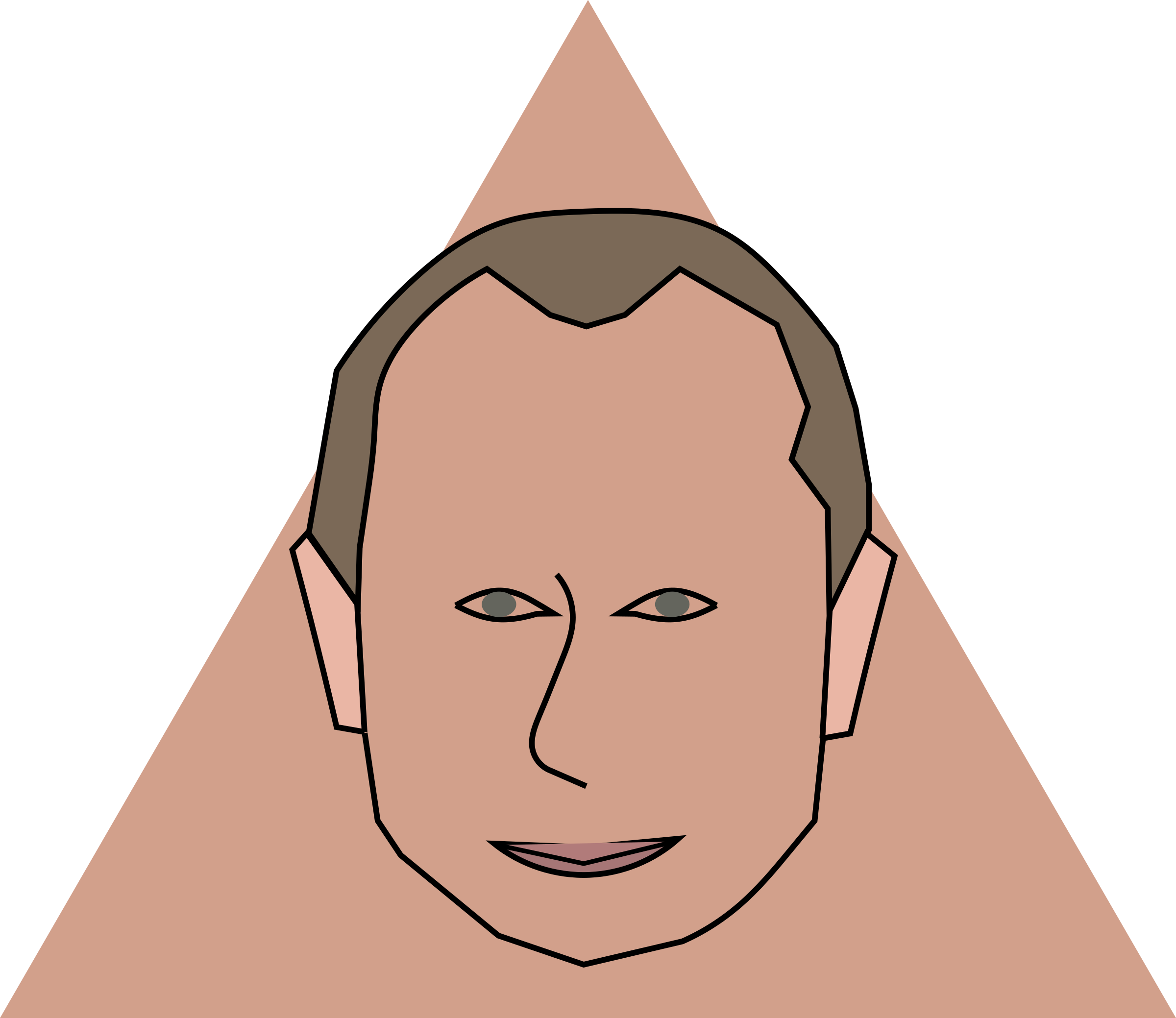 A Man's Face In A Triangle