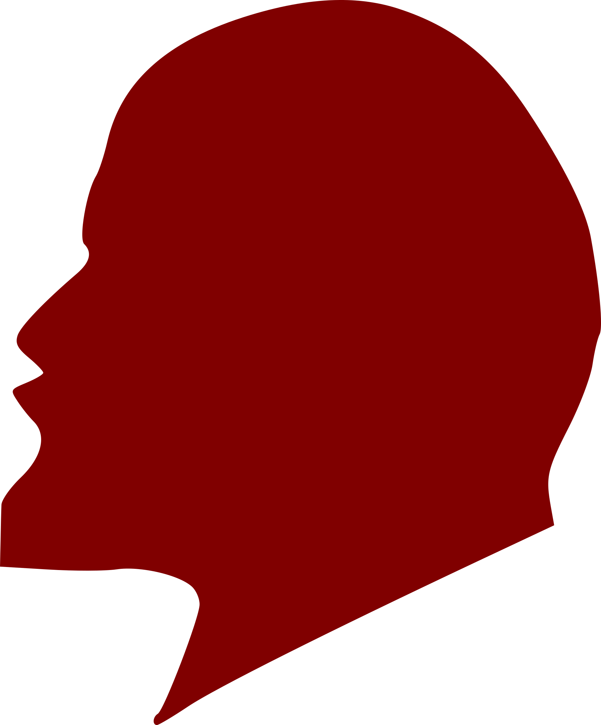 A Red Silhouette Of A Person's Head