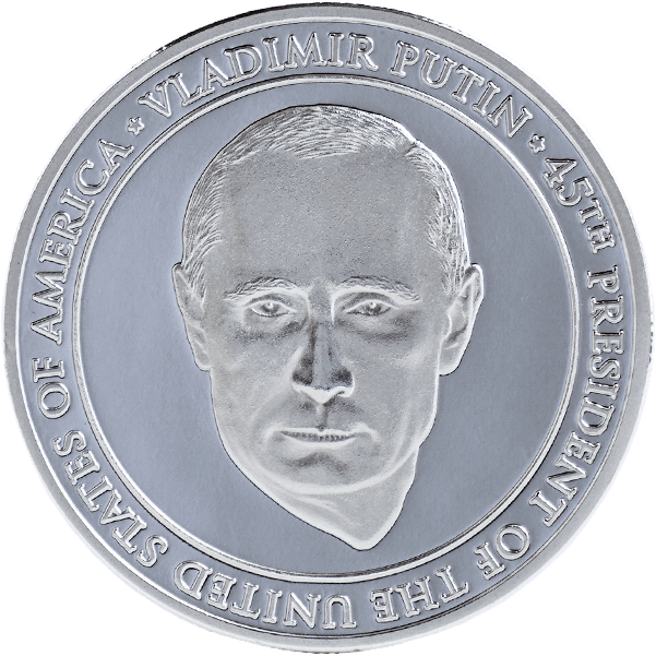 A Silver Coin With A Man's Face On It