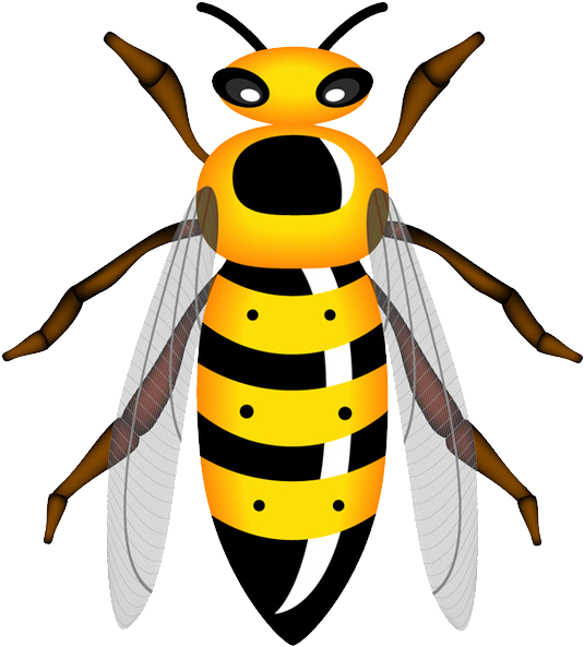 A Yellow And Black Bee