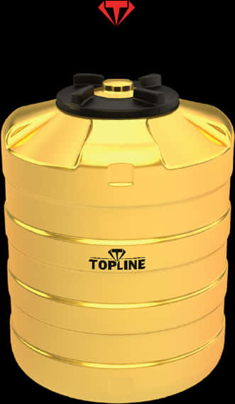 A Large Gold Container With A Black Top