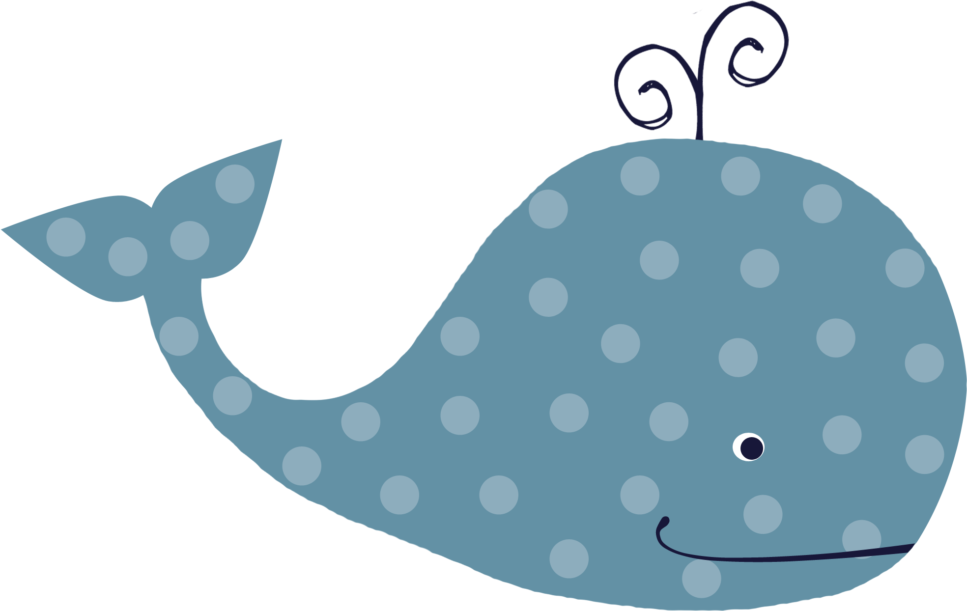 A Blue Whale With White Dots